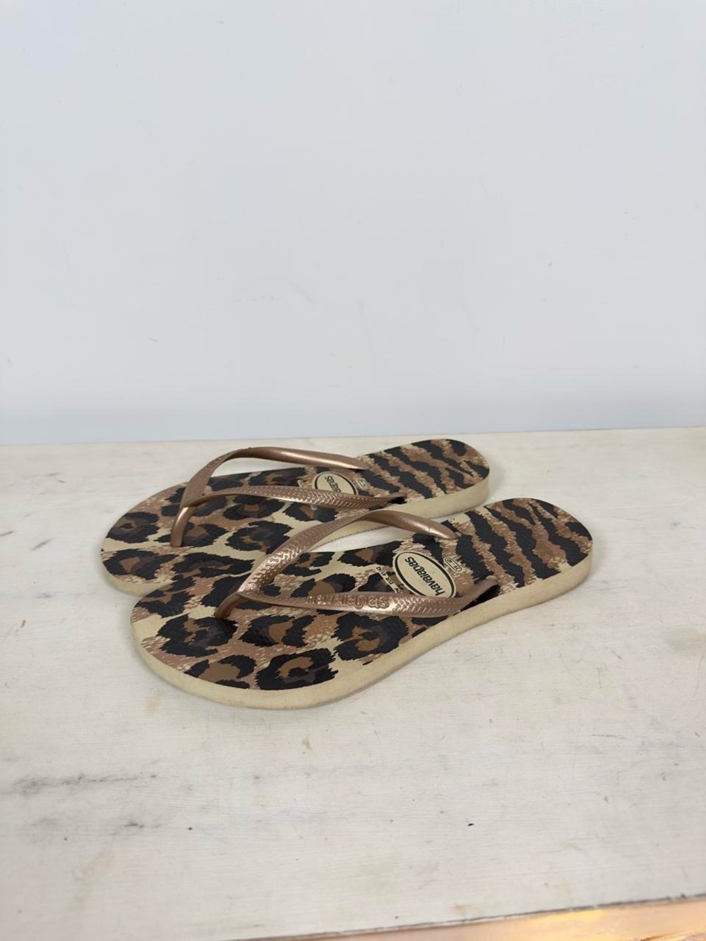 Leopard Print Havaianas Flip Flops